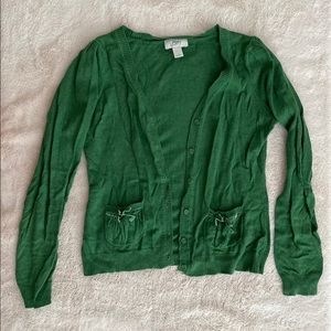 Loft green cardigan.